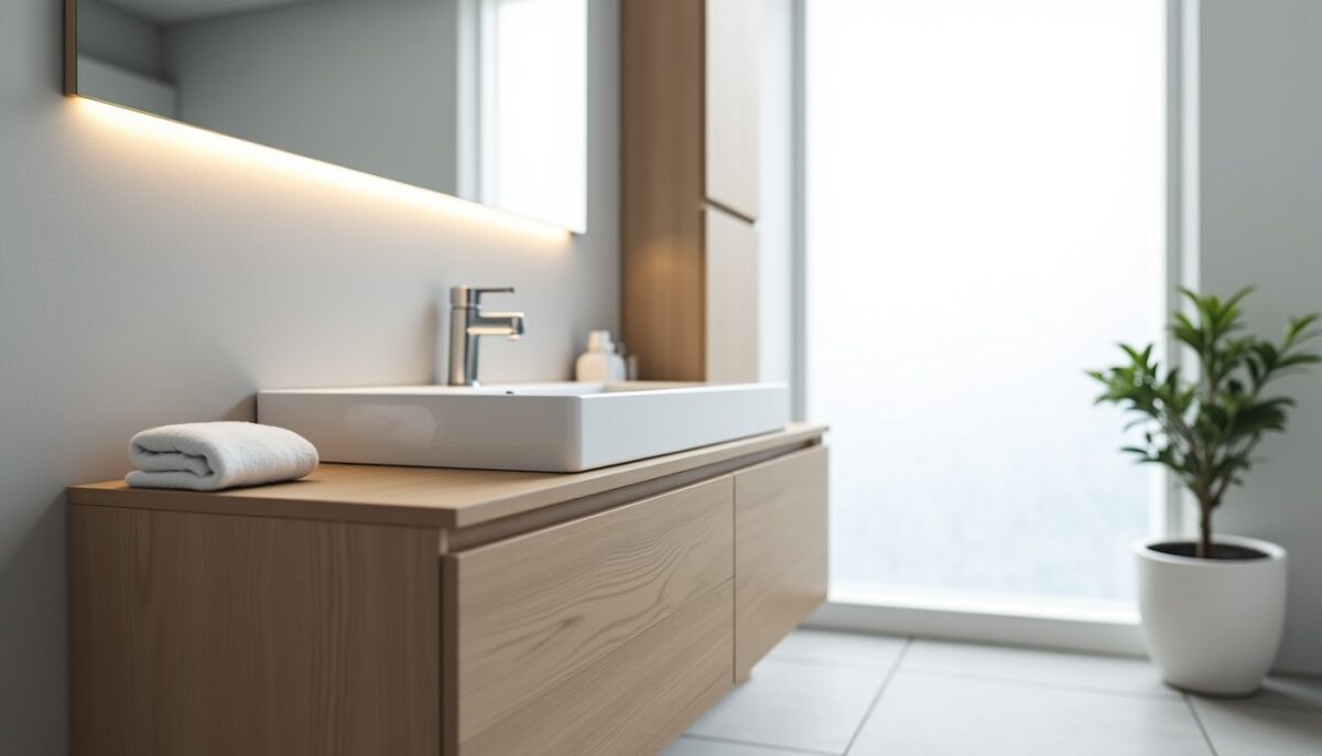 Optimiser une petite salle de bain grâce à un meuble vasque compact et économique